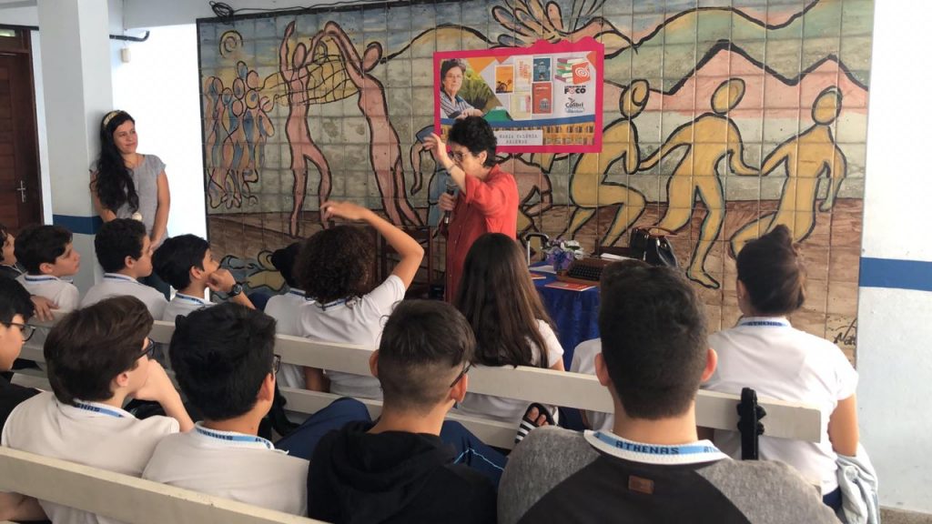 Hoje tivemos a grande visita da nossa escritora brasileira Maria Valéria Rezende