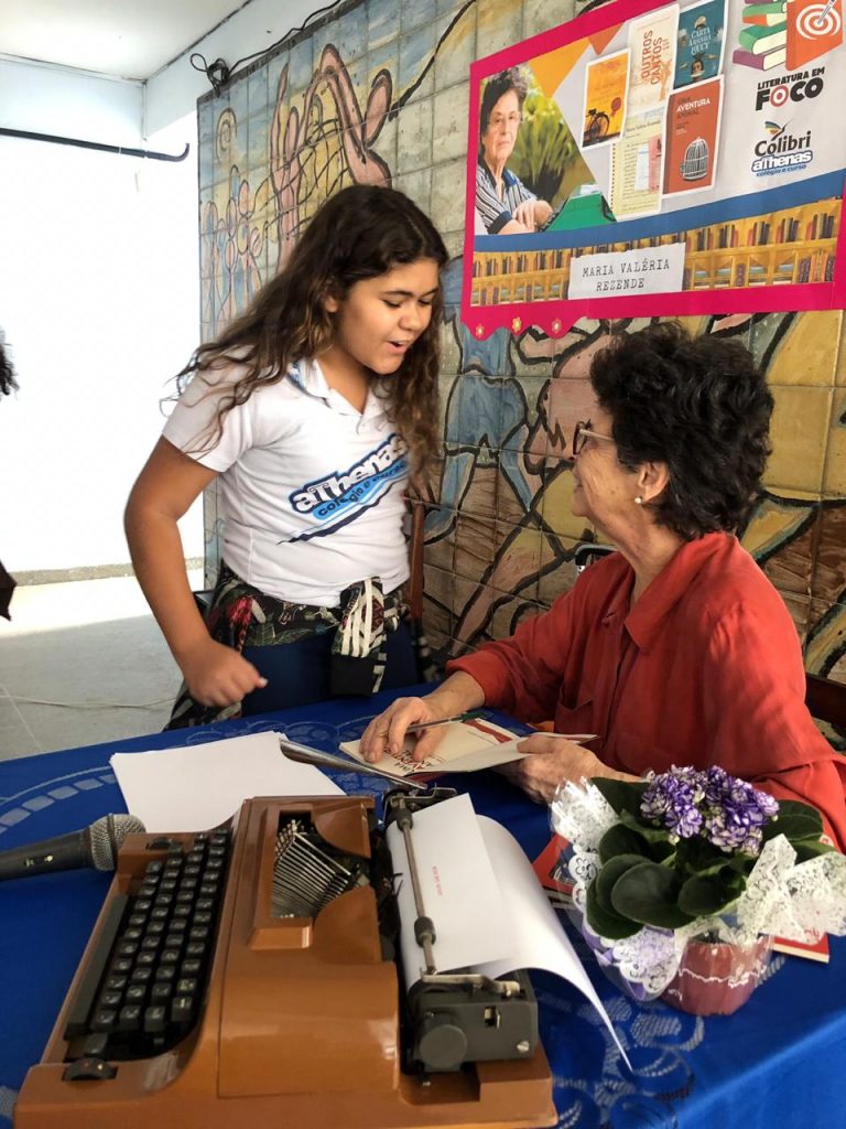 Hoje tivemos a grande visita da nossa escritora brasileira Maria Valéria Rezende