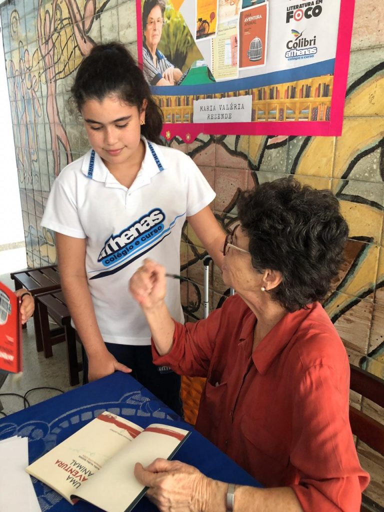 Hoje tivemos a grande visita da nossa escritora brasileira Maria Valéria Rezende