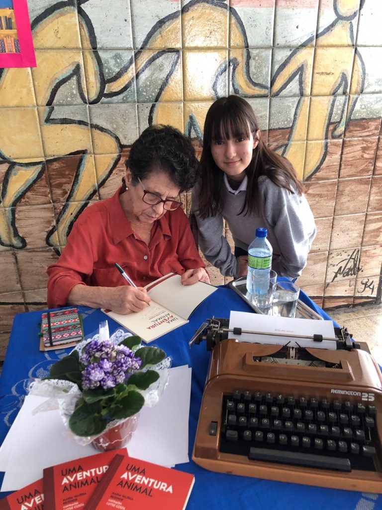 Hoje tivemos a grande visita da nossa escritora brasileira Maria Valéria Rezende