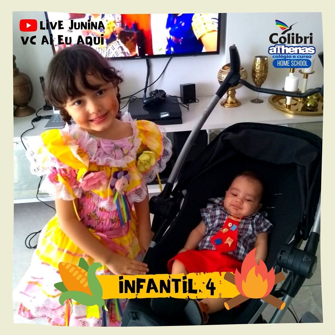 🌽 ARRAIÁ do Colibri Athenas 🔥 Home School #Infantil4 #LiveJunina #VcAiEuAqu