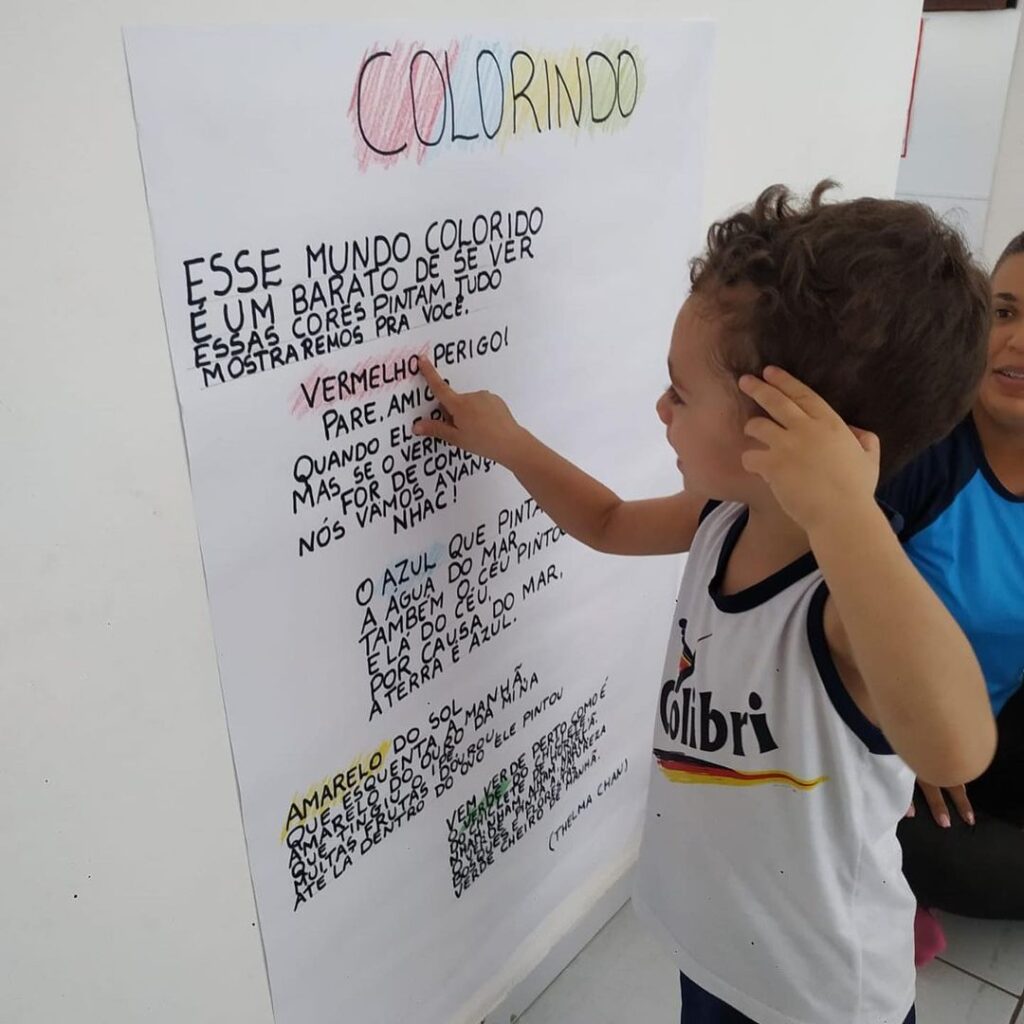 A turminha do Infantil II trabalhou a música