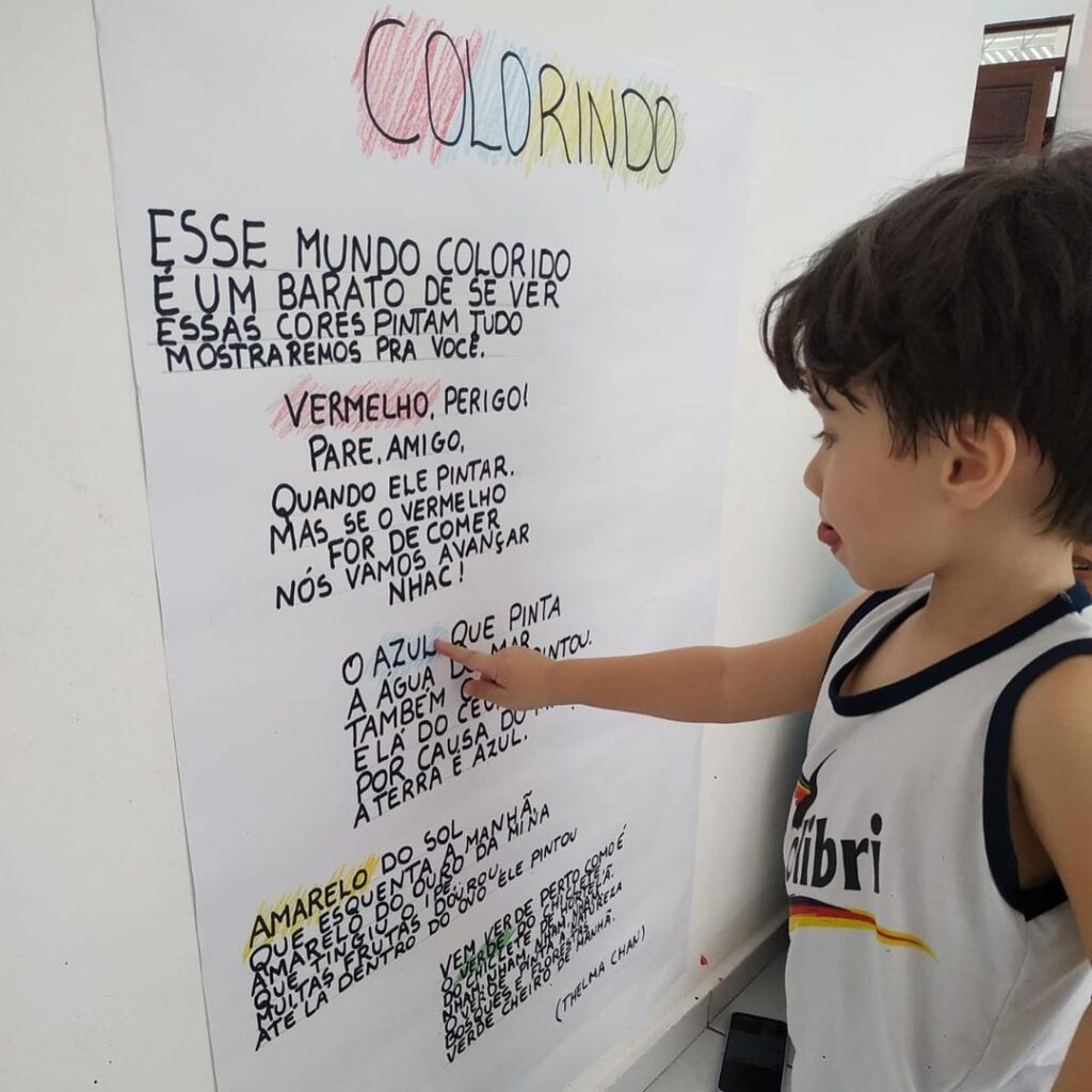 A turminha do Infantil II trabalhou a música