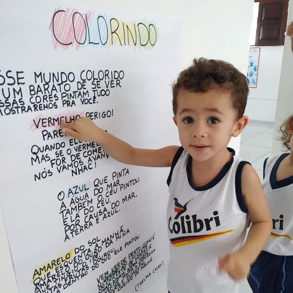 A turminha do Infantil II trabalhou a música