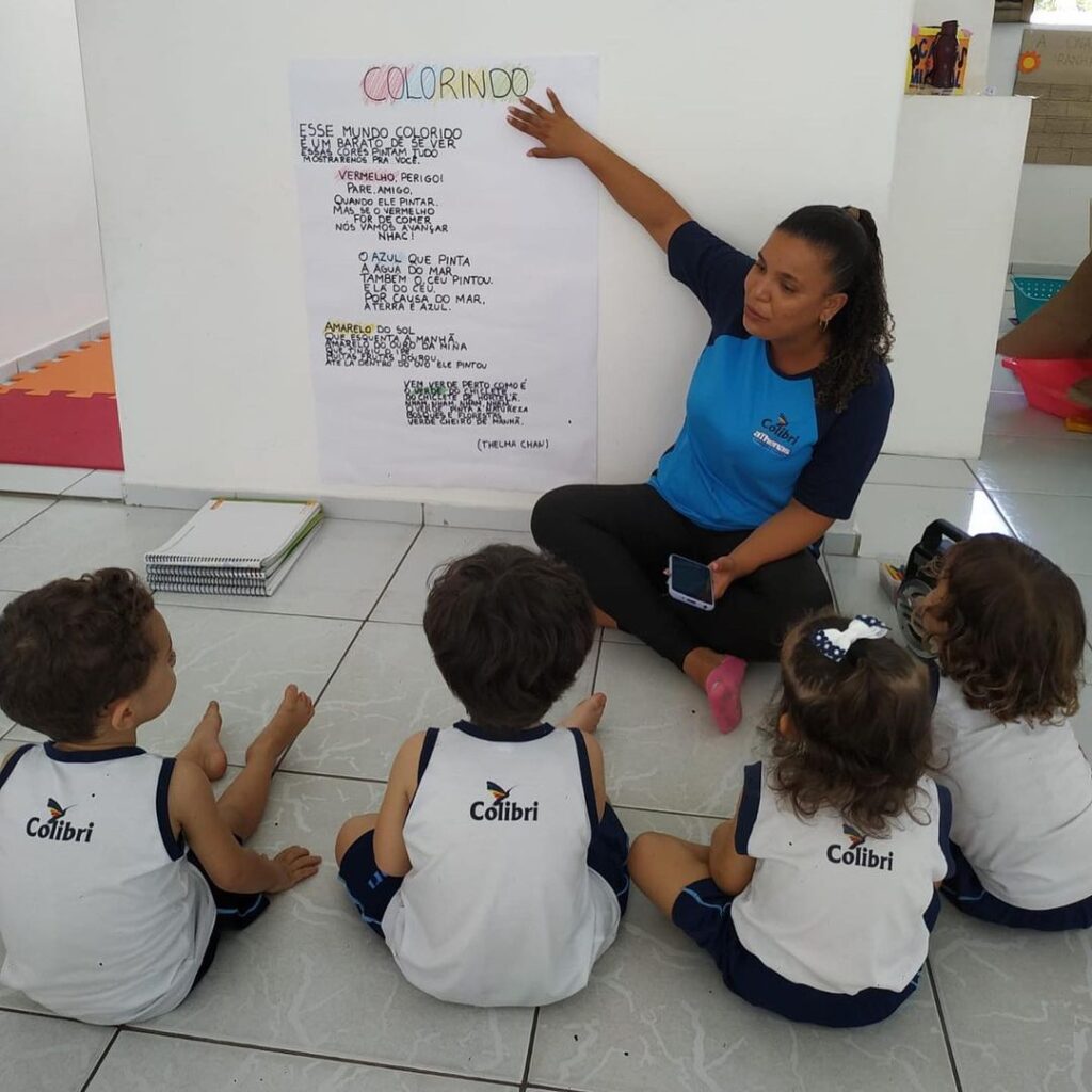 A turminha do Infantil II trabalhou a música
