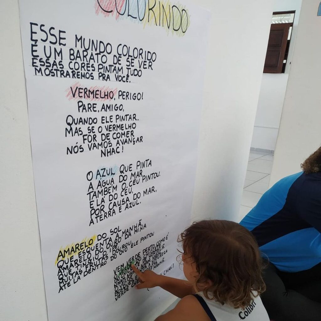 A turminha do Infantil II trabalhou a música