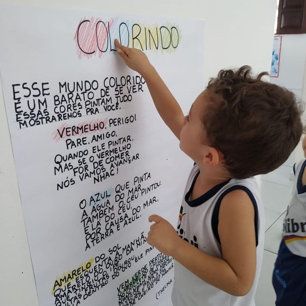 A turminha do Infantil II trabalhou a música