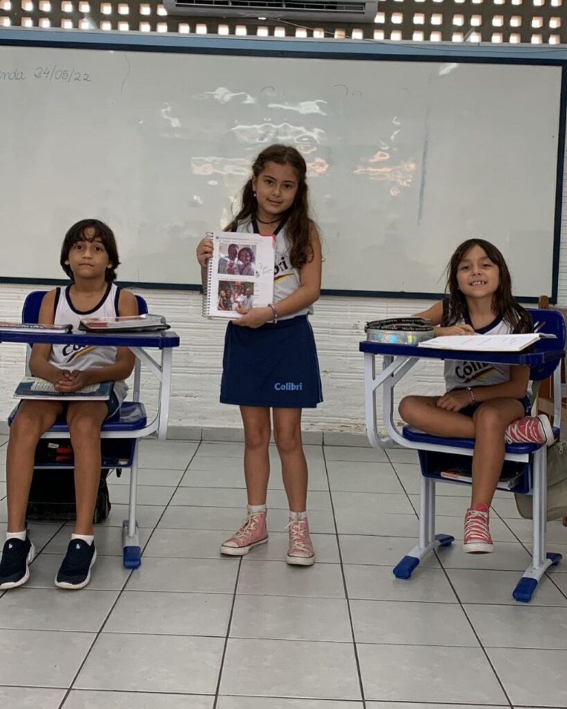Os alunos foram incentivados a contar sua história,