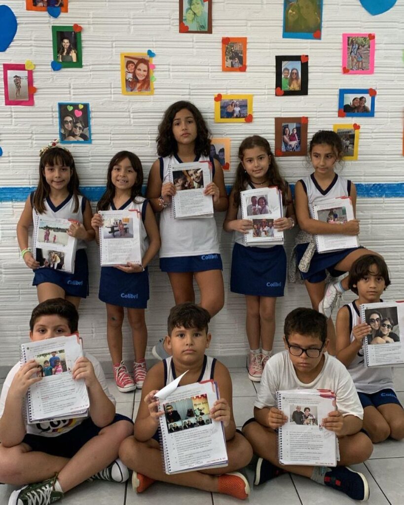 Os alunos foram incentivados a contar sua história,