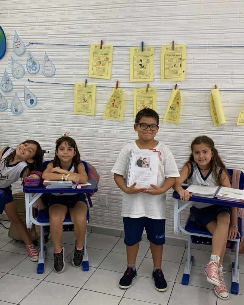 Os alunos foram incentivados a contar sua história,