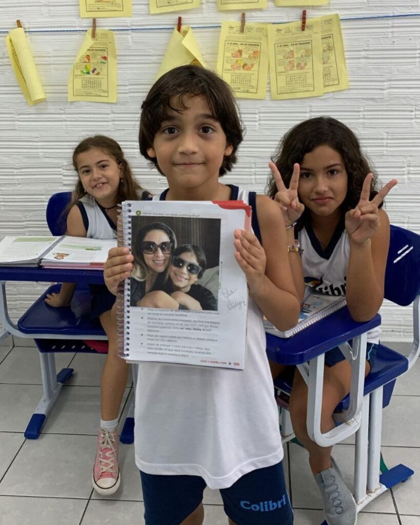 Os alunos foram incentivados a contar sua história,