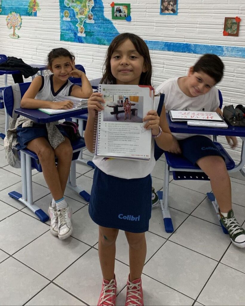 Os alunos foram incentivados a contar sua história,