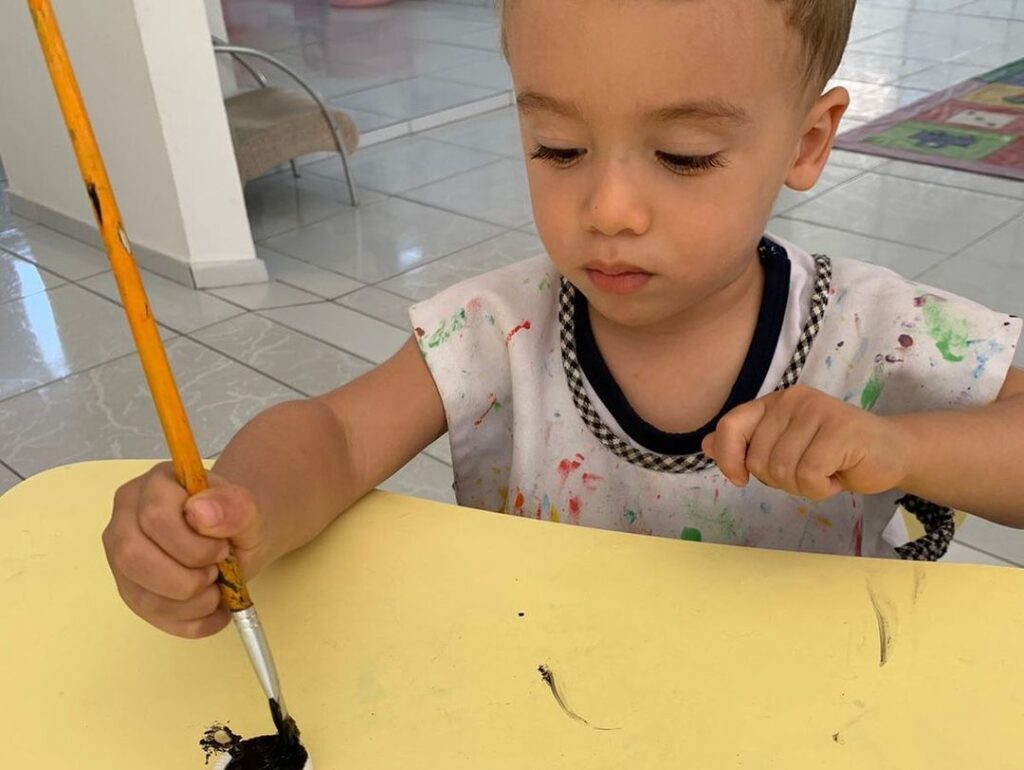 Tivemos uma atividade muito linda com os alunos da turminha do Infantil.