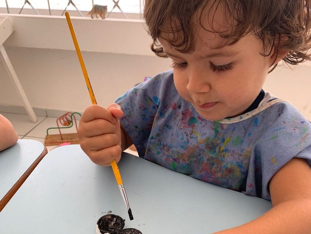 Tivemos uma atividade muito linda com os alunos da turminha do Infantil.