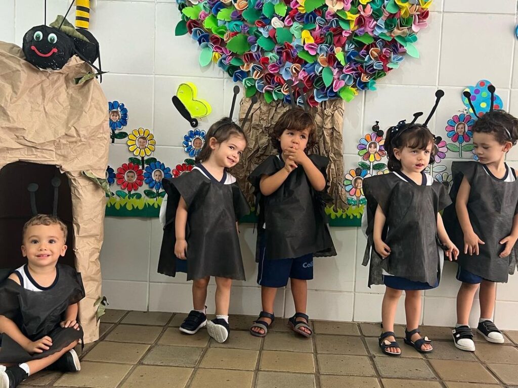 A primavera chegou e junto com ela muitos bichinhos de jardim começaram a surgir e a se multiplicarem, como a formiga, a abelha, a borboleta e a joaninha.